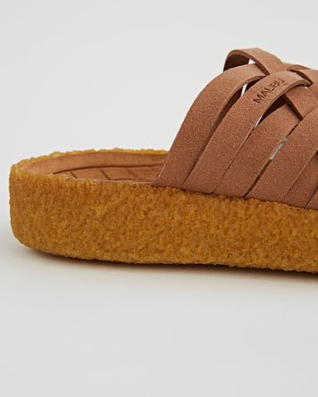 Malibu Sandals Colony Suede Vegan Leather Walnut Shoes Leather Unisex