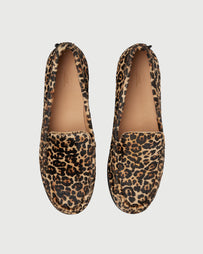 A.P.C. Mocassin Swan Black Leopard Shoes Leather Women