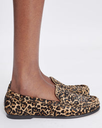 A.P.C. Mocassin Swan Black Leopard Shoes Leather Women