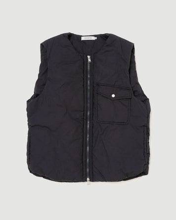 Nonnative Hiker Puff Vest Cotton Typewriter Dark Navy JKT Short Men