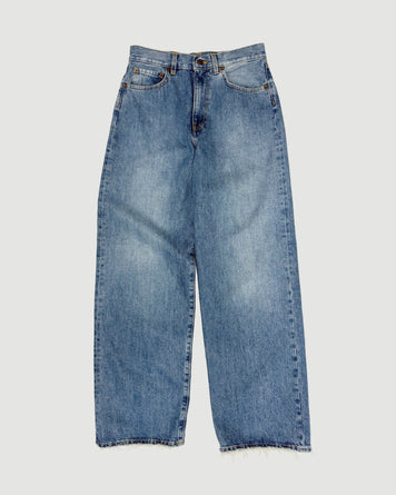 6397 Wide Jean Aqua Blue Denim Women