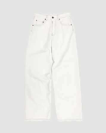 6397 Wide Jean Chalk White Denim Women