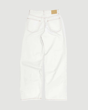 6397 Wide Jean Chalk White Denim Women