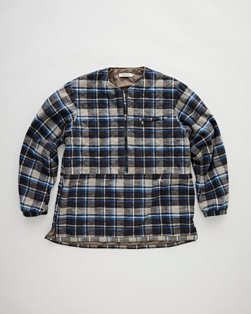 Nonnative Hiker Pullover Puff Jacket Check Blue JKT Short Men