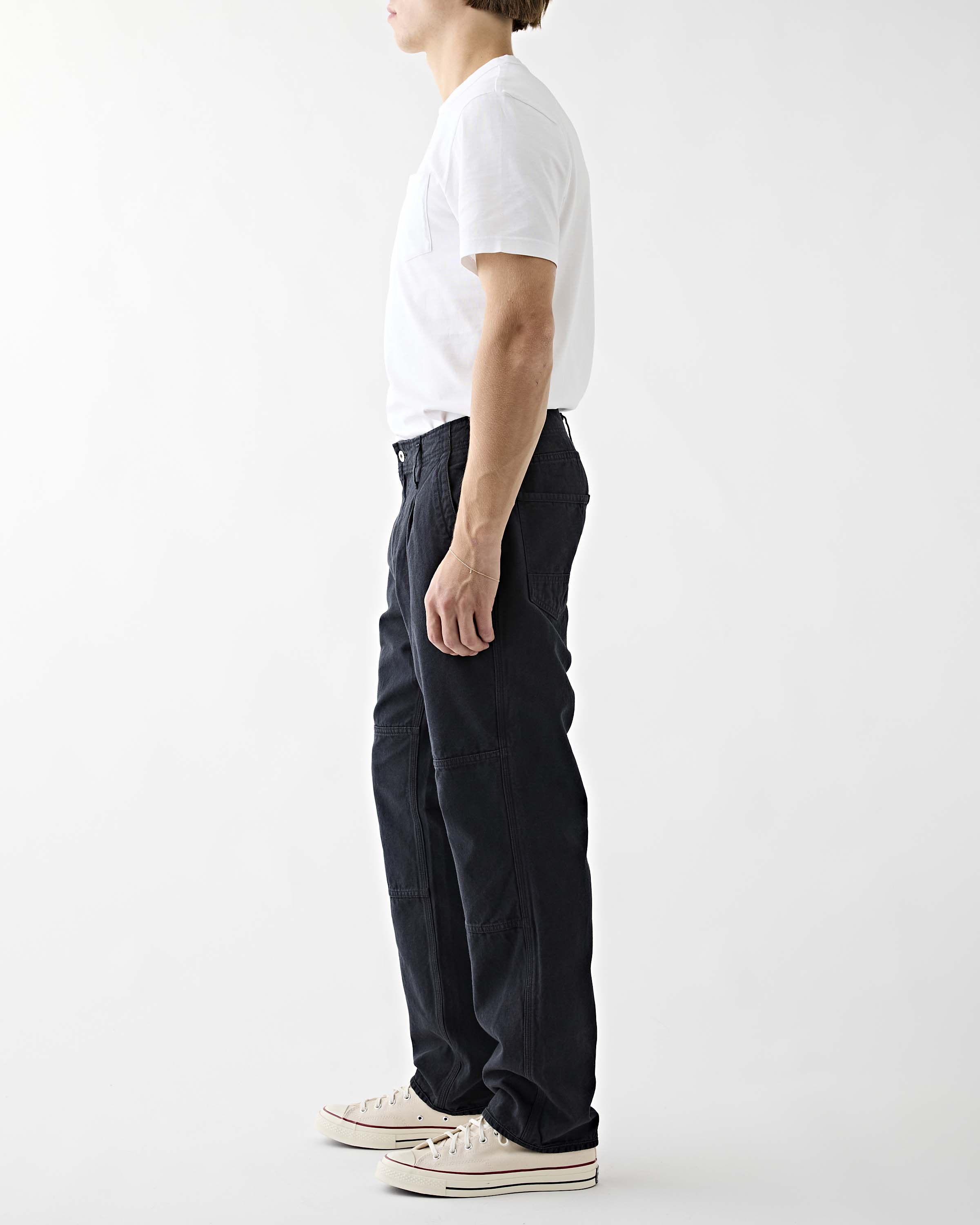 Nonnative Worker Trousers Oxford Sulfur Dye Black Pants Men