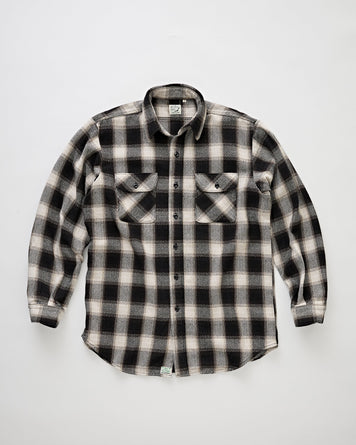 OrSlow Heavyweight Flannel Check Black Shirt L/S Men