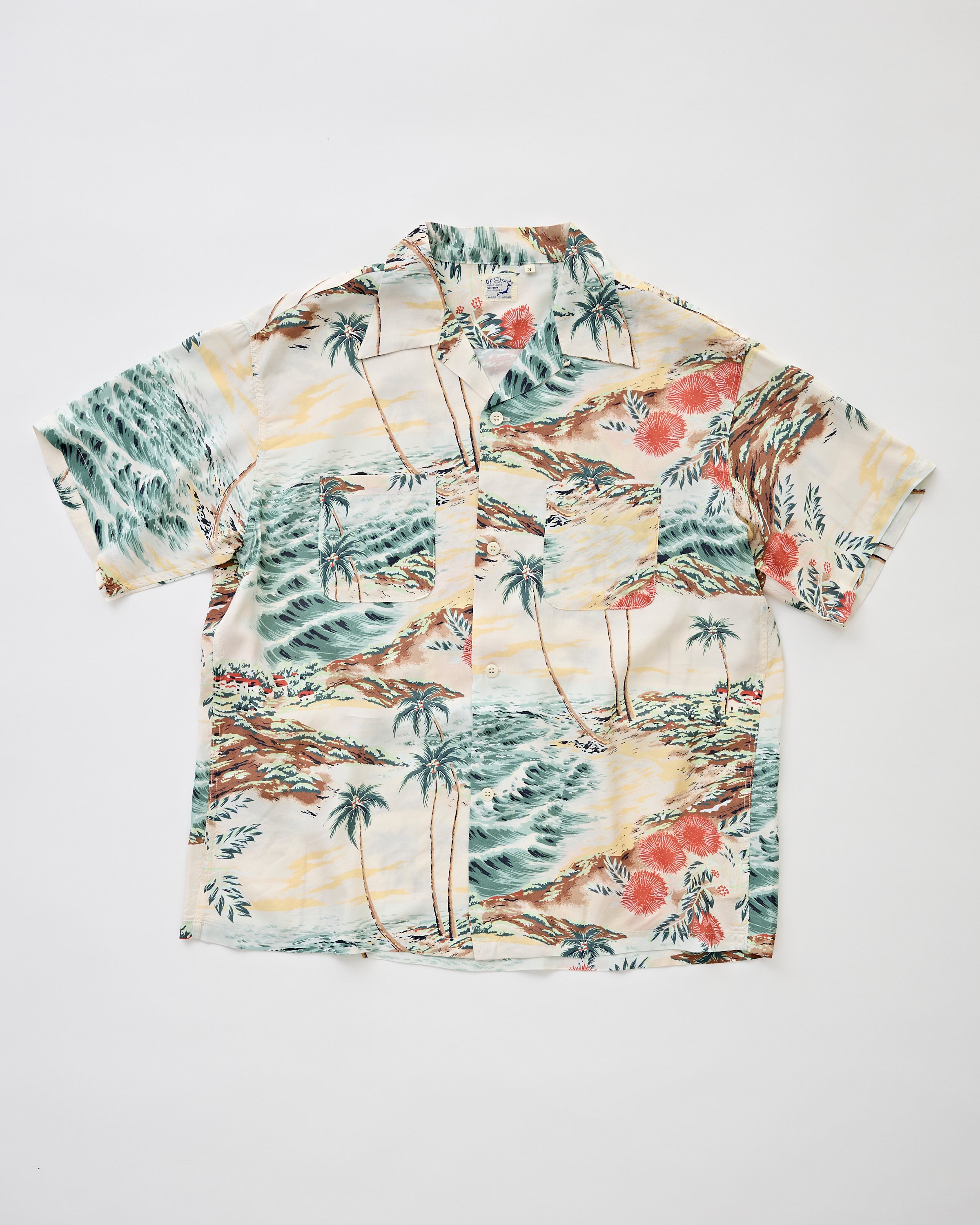 OrSlow Hawaiian Shirt Ecru Shirt S/S Men