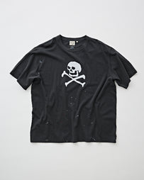 OrSlow Vintage Fade Skull Print T-Shirt Black T-shirt S/S Men