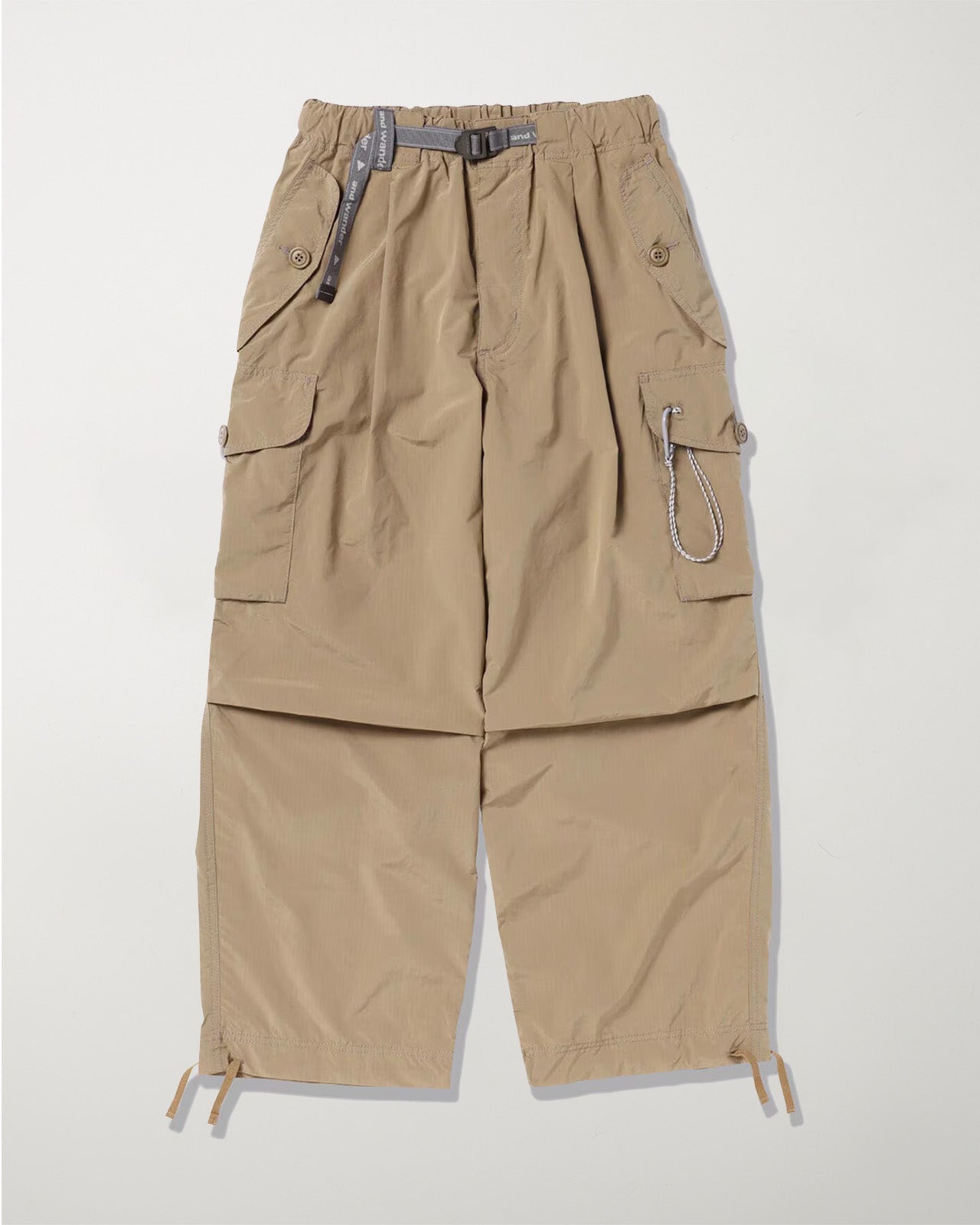 and wander Oversized Cargo Pants Beige Pants Men