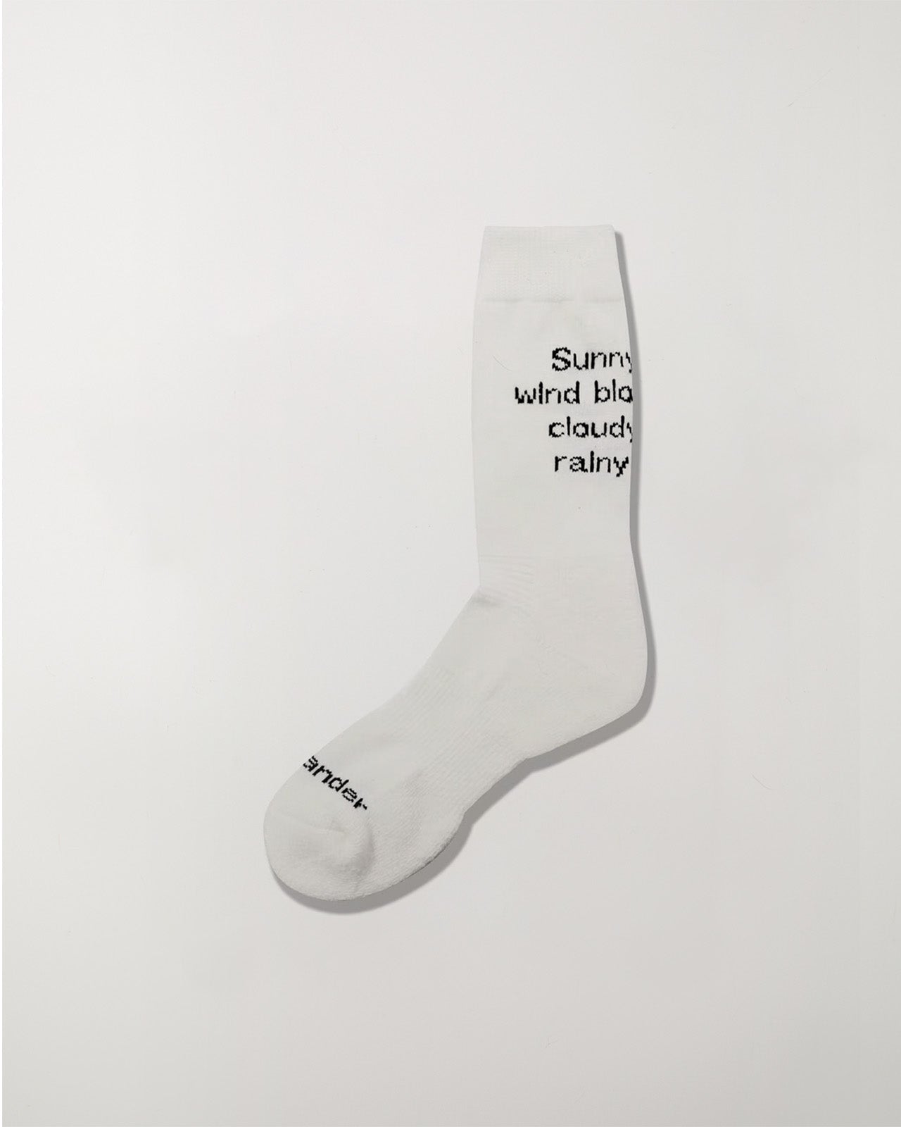 and wander PE CO Pile Socks Off White Socks