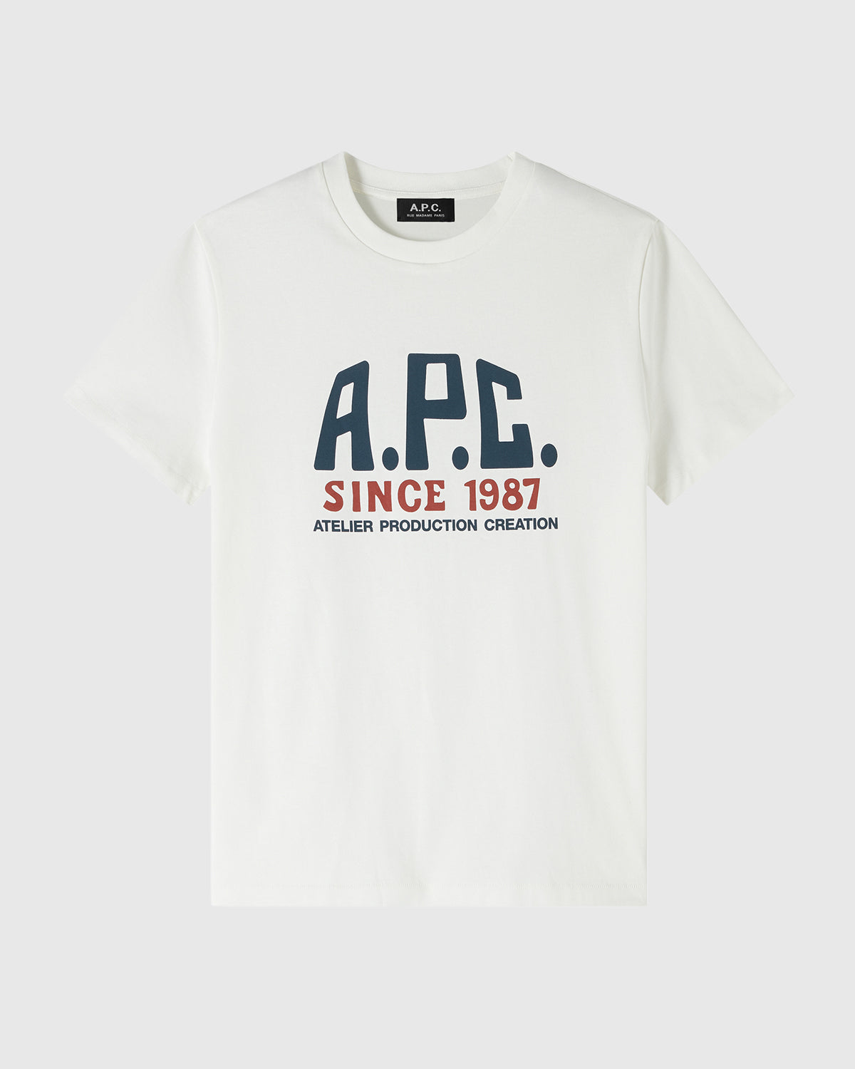 A.P.C. T-Shirt Print Label White MEN T-SHIRTS