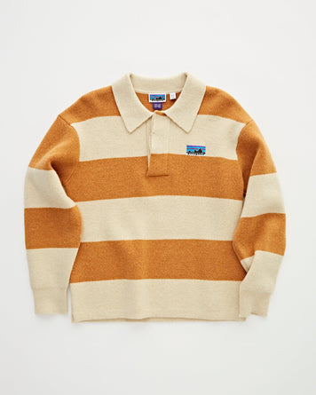 Patagonia Recycled Wool-Blend Rugby Sweater Dried Mango JKT Short Men