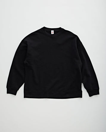 RE/DONE Oversized Crewneck Sweatshirt Black Sweater Women