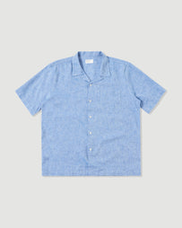 Universal Works Road Shirt Blue Shirt S/S Men