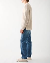 RRL Cotton-Linen Rollneck Pullover Raw White Sweater Men