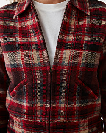 Long Sleeve Jacket Full Zip Red/Multi