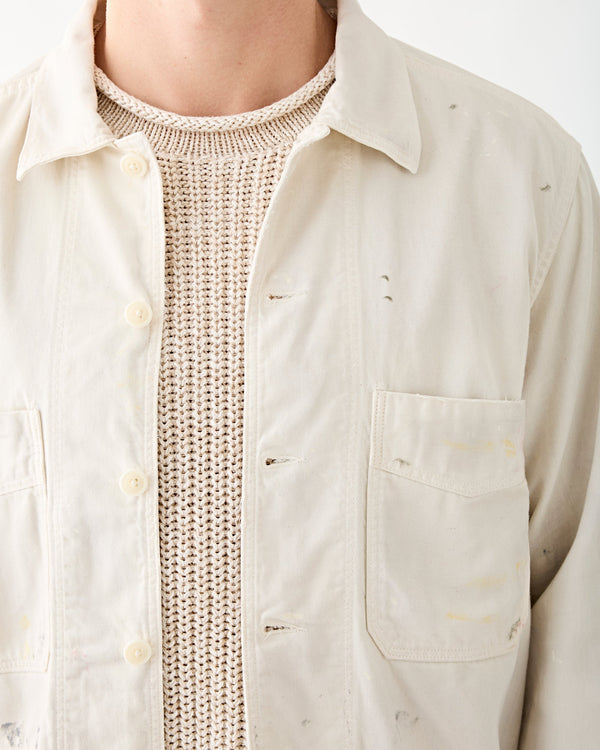 RRL – Mathieu Unlined Work Jacket Paint Splatter/Off White – Tenue 
