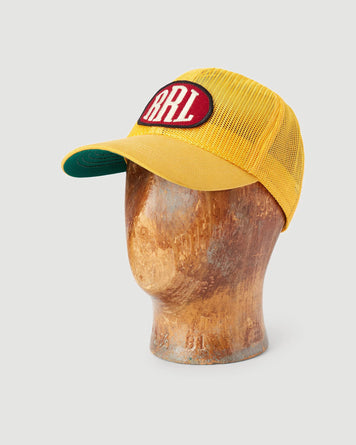 RRL Mesh Trucker Cap Hat Antique Gold Headwear Men