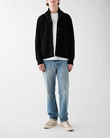 RRL Shawl Long Sleeve Cardigan Black JKT Short Men