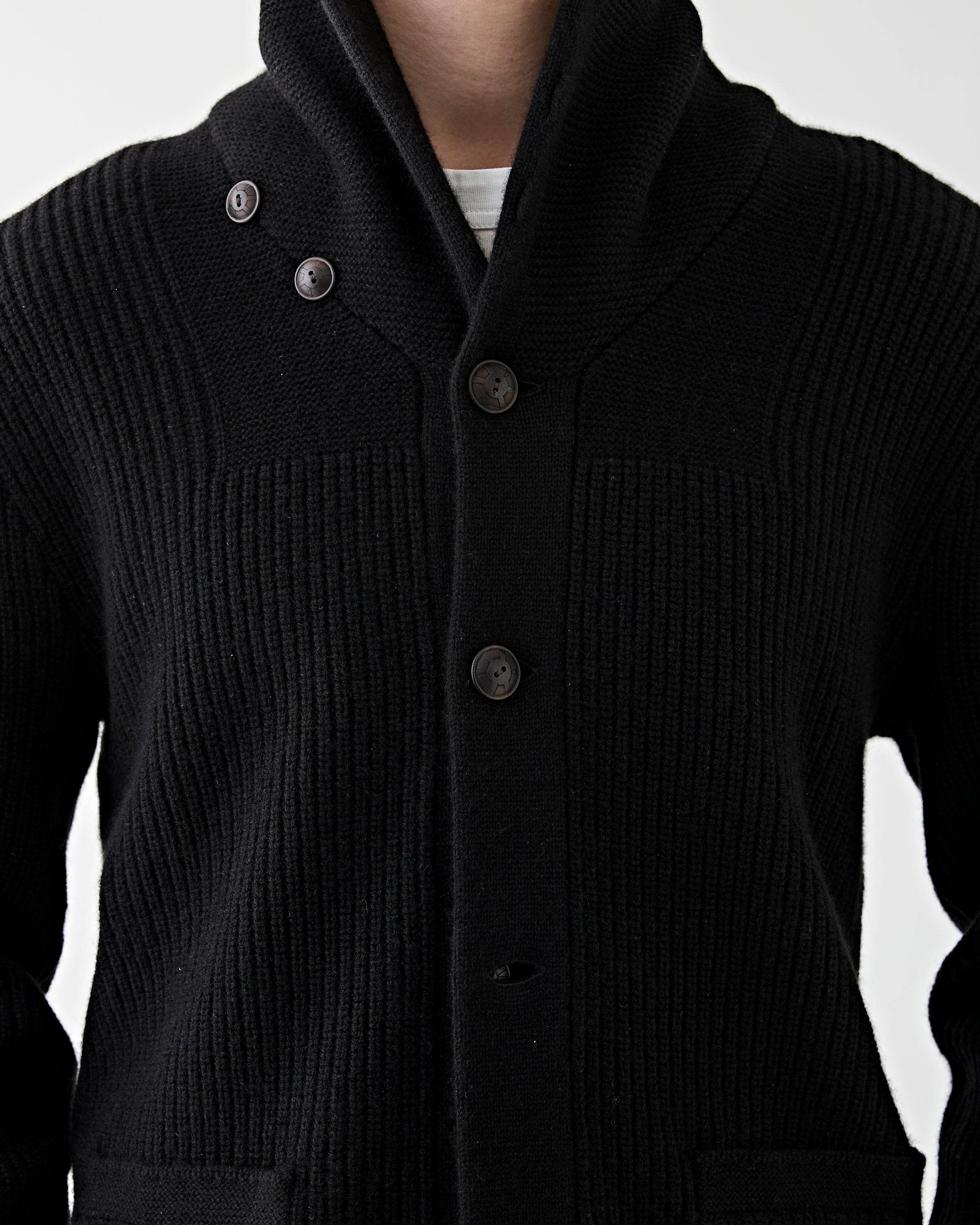 RRL Shawl Long Sleeve Cardigan Black JKT Short Men