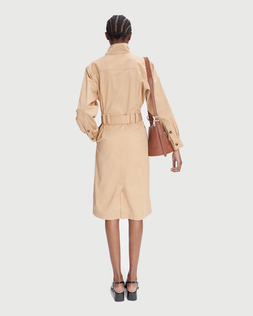 A.P.C. Robe Mirelle Beige WOMEN DRESSES