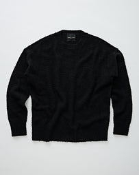 Roberto Collina Girocollo ML Effetto Casentino Black Knitwear Men