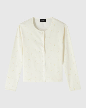 A.P.C. Cardigan Scarlett Ecru T-Shirt L/S Women