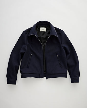 SECOND/LAYER Casper Jacket Navy With Silver Stud JKT Short Men