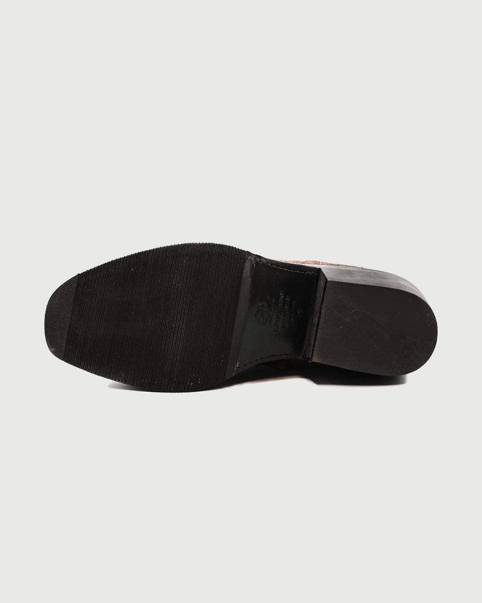 SECOND/LAYER Charro Boots Brown Coffee Suede Shoes Leather Men