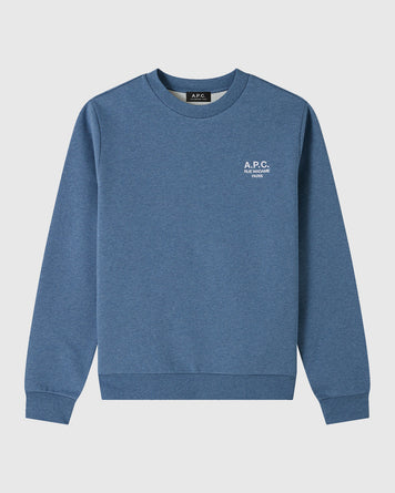 A.P.C. Sweat Standard Rue Madame Bleu Acier/Ecru MEN SWEATSHIRTS