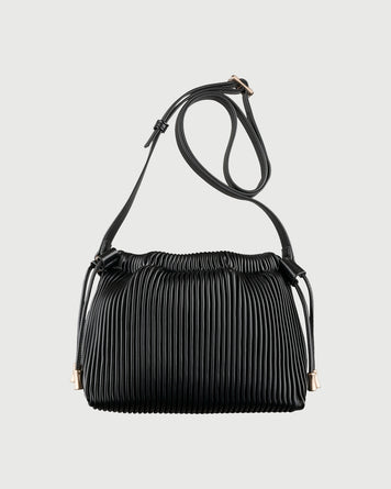 A.P.C. Sac Ninon Mini Pleated Black Bags Women