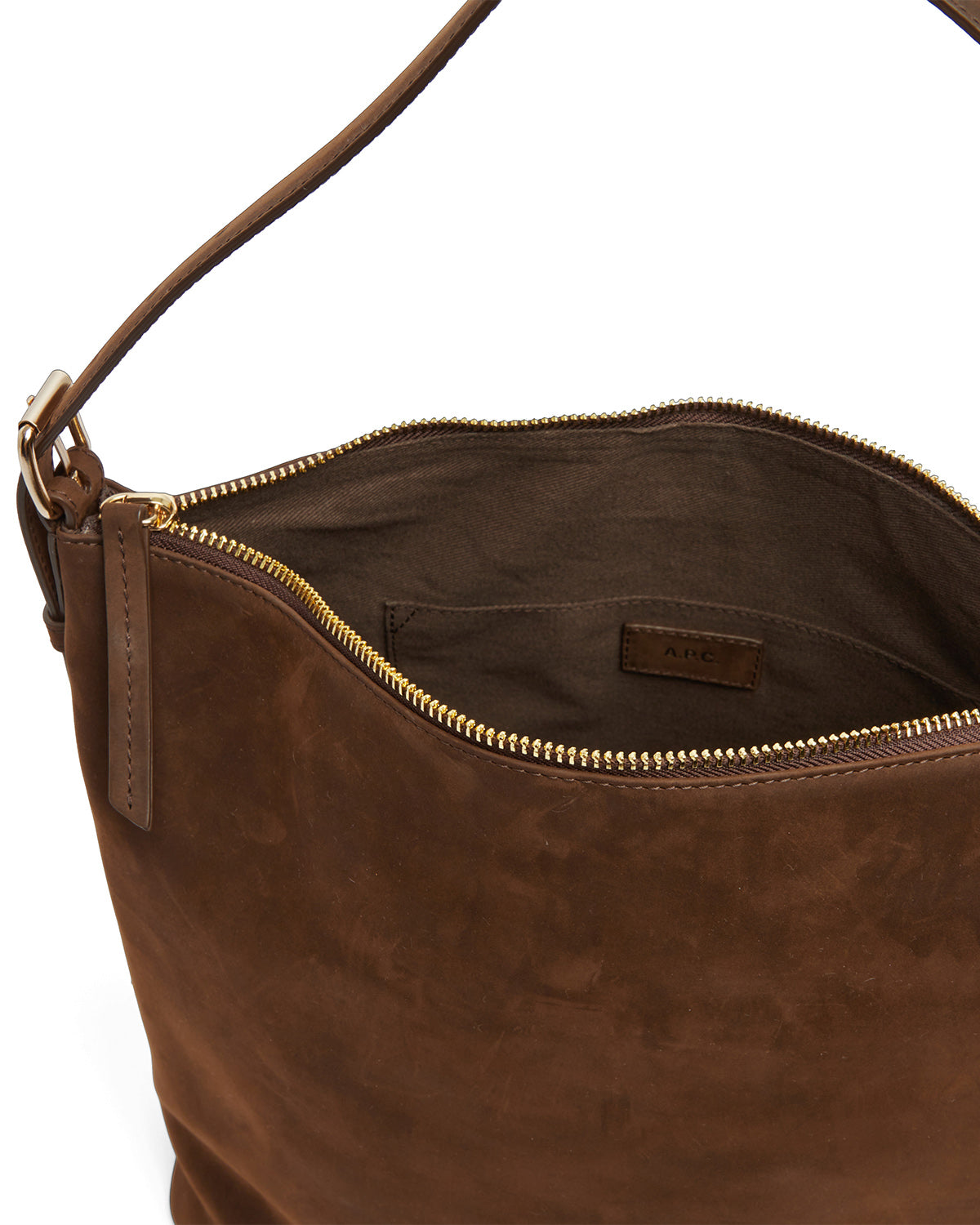 A.P.C. Sac Vera Brown Nubuck Bags Women