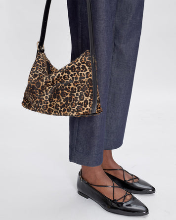 A.P.C. Sac Vera Shoulder Black Leopard Bags Women