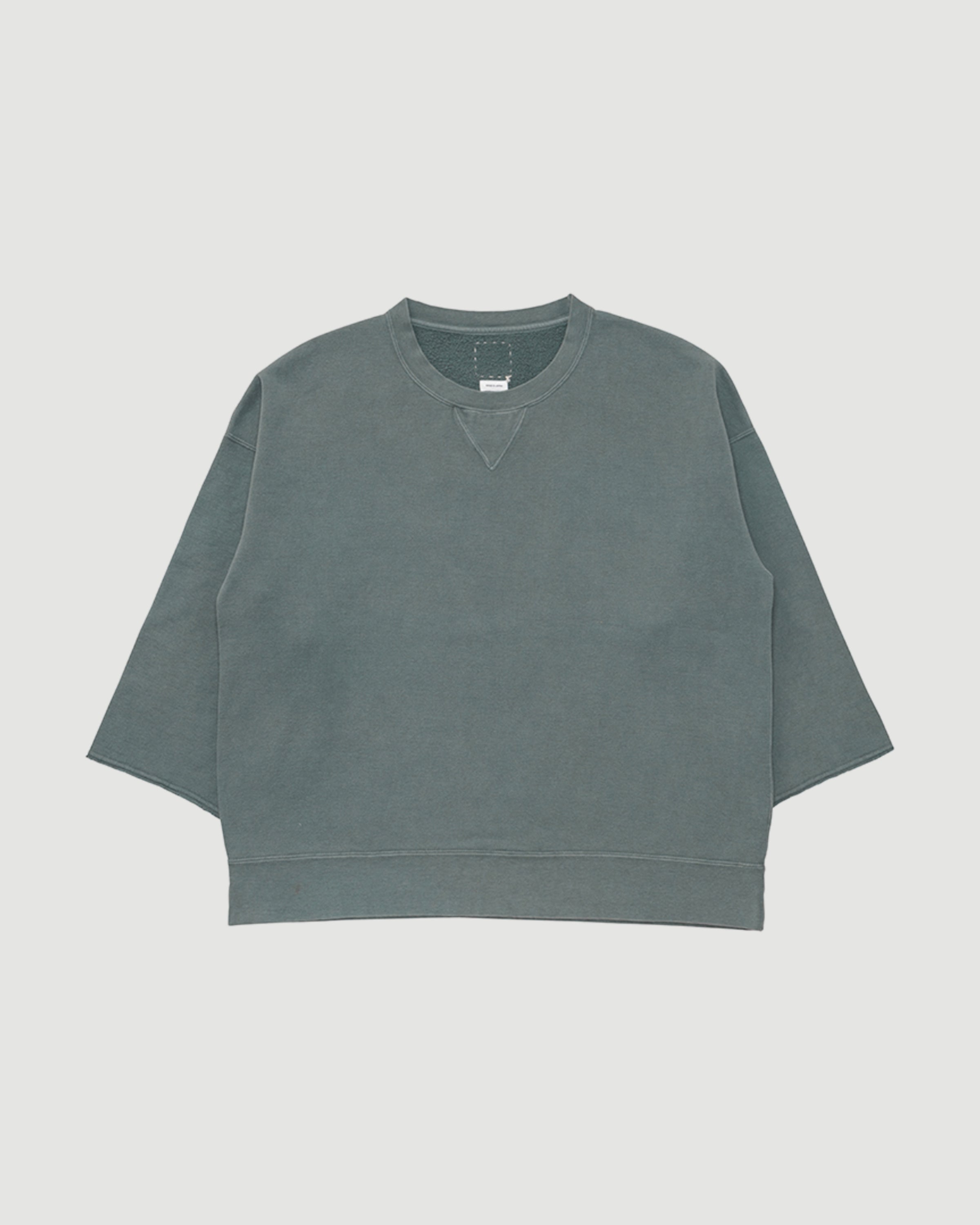 Visvim Jumbo SB Sweat 3/4 (U.D.) Damaged Green Sweater Men