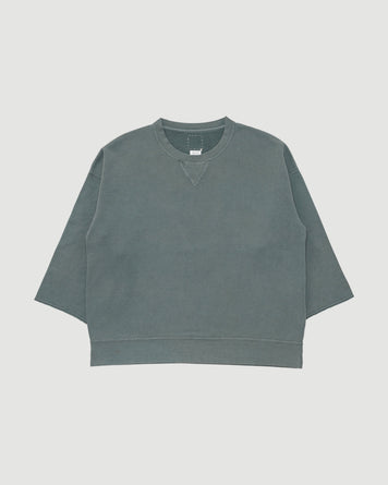 Visvim Jumbo SB Sweat 3/4 (U.D.) Damaged Green Sweater Men