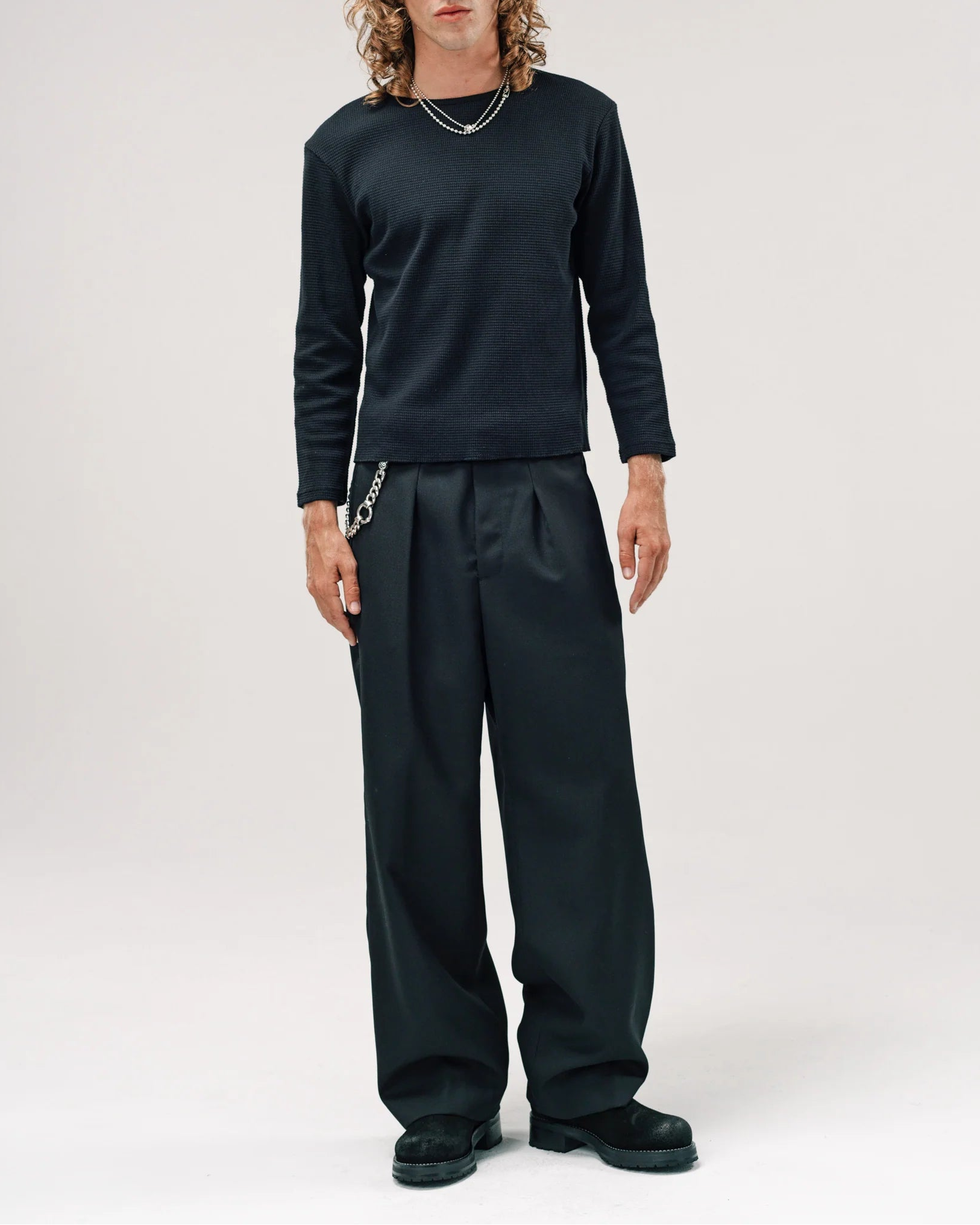 SECOND/LAYER Zero Thermal Black T-Shirt L/S Men