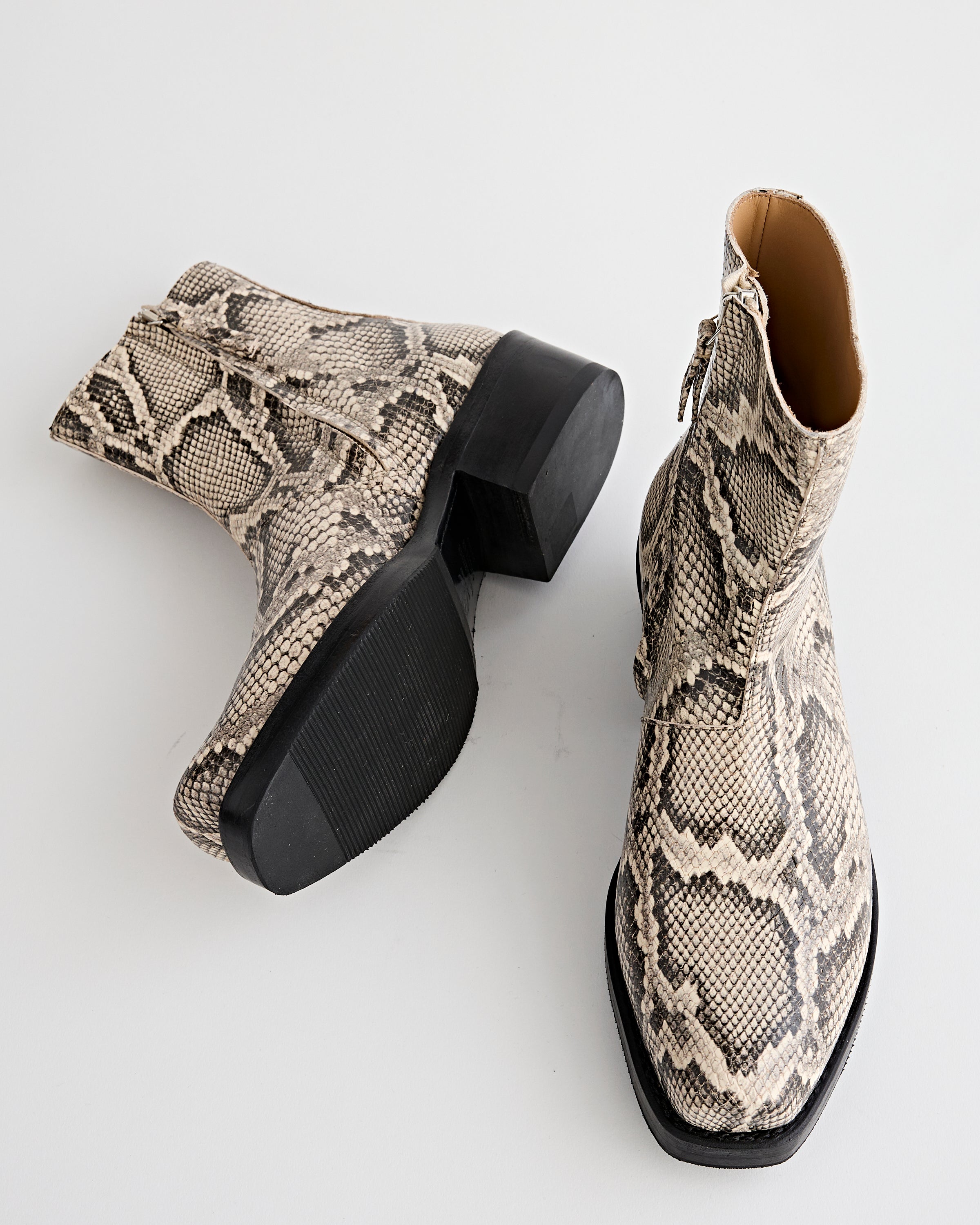 SECOND/LAYER Charro Boots Rattlesnake Shoes Leather Men