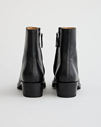 SECOND/LAYER Charro Boots Black Shoes Leather Men