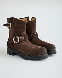 SECOND/LAYER 8" Rider Boot Brown Suede Shoes Leather Men