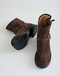 SECOND/LAYER 8" Rider Boot Brown Suede Shoes Leather Men
