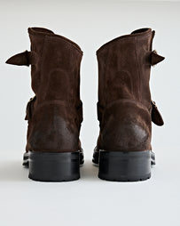 SECOND/LAYER 8" Rider Boot Brown Suede Shoes Leather Men