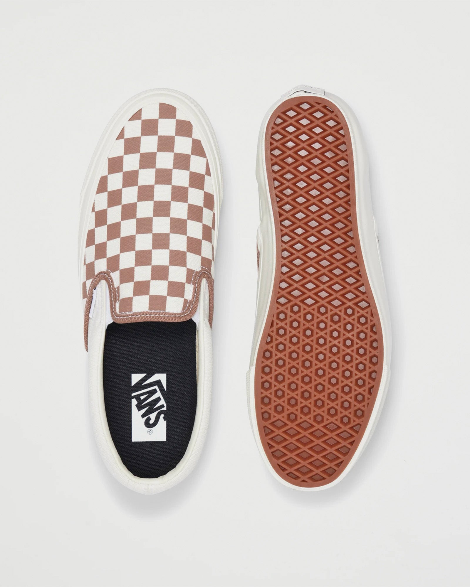 Vans Premium Slip On Reissue 98 LX Checkerboard Coffee Shoes Sneakers Unisex