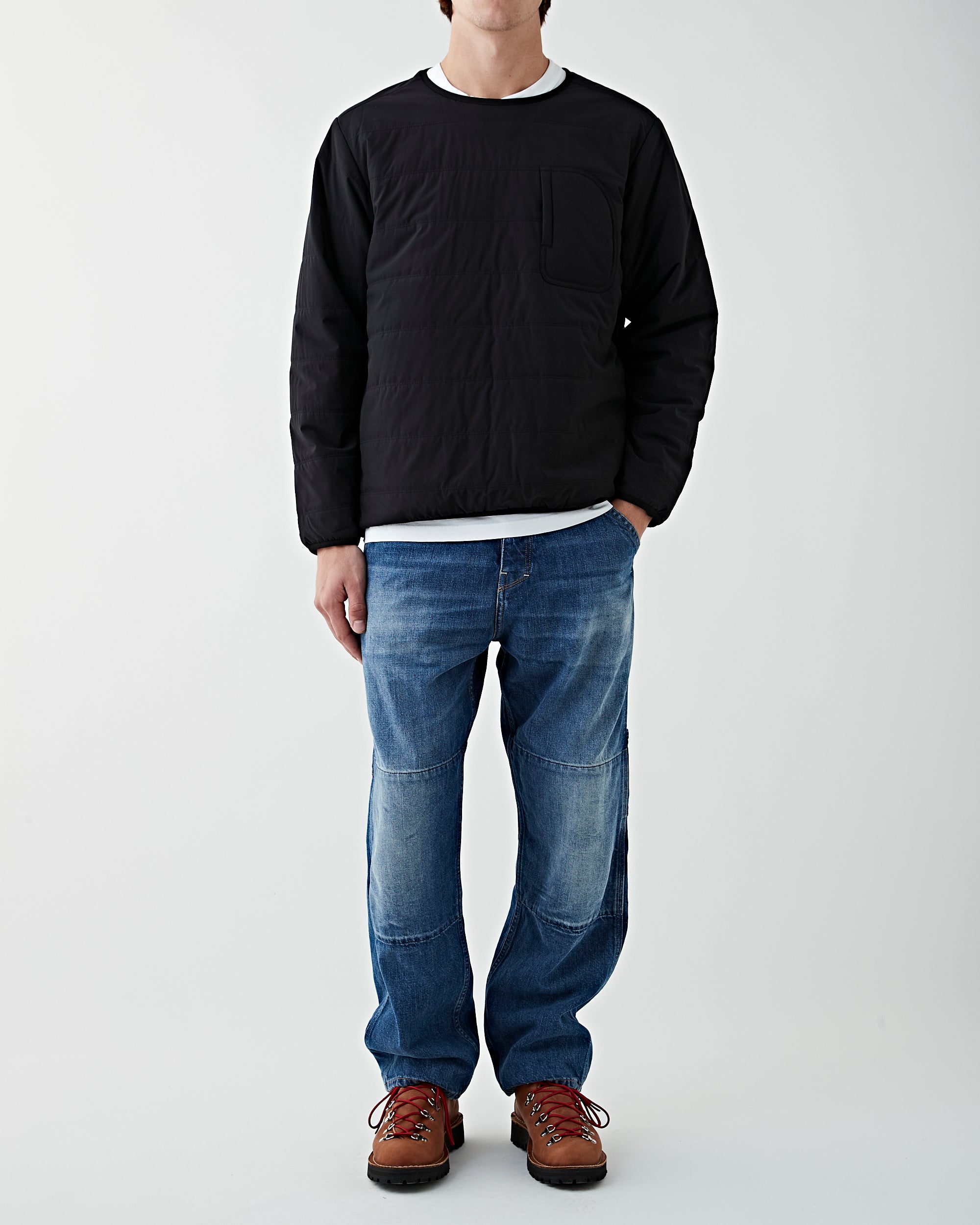 Snow Peak Flexible Insulated Pullover Black JKT Short Men