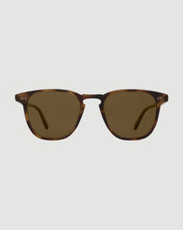 Garrett Leight Brooks Sun 47 Spotted Brown Shell/Semi-Flat Pure Coffee Polar Eyewear