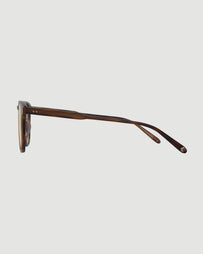 Garrett Leight Brooks Sun 47 Spotted Brown Shell/Semi-Flat Pure Coffee Polar Eyewear