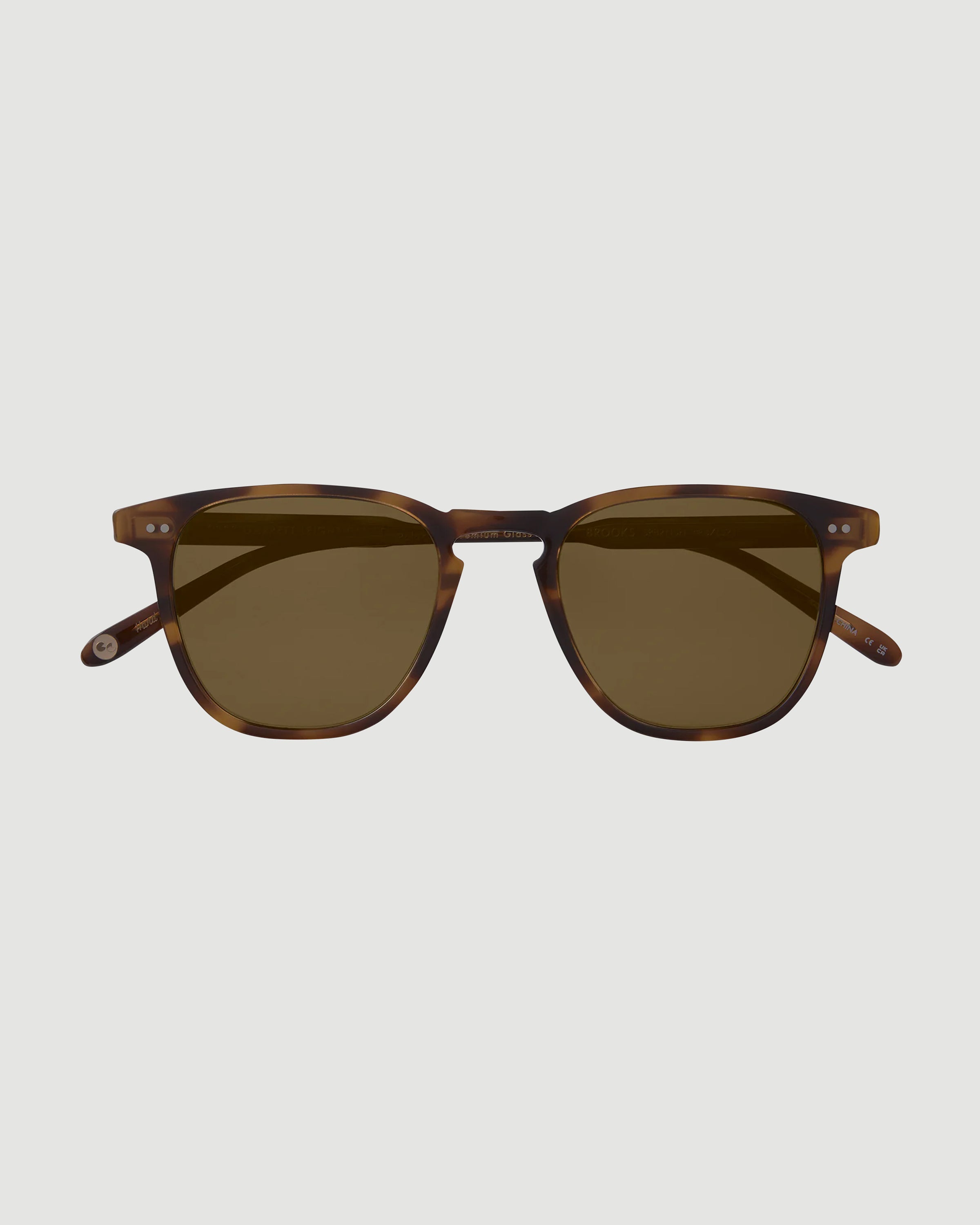 Garrett Leight Brooks Sun 47 Spotted Brown Shell/Semi-Flat Pure Coffee Polar Eyewear