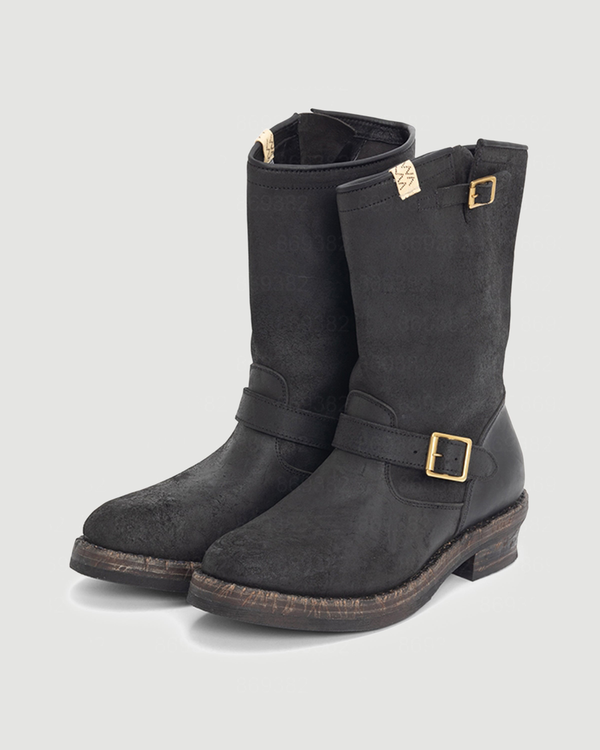 Visvim T.W.O. Boots-Folk Black Shoes Leather Men