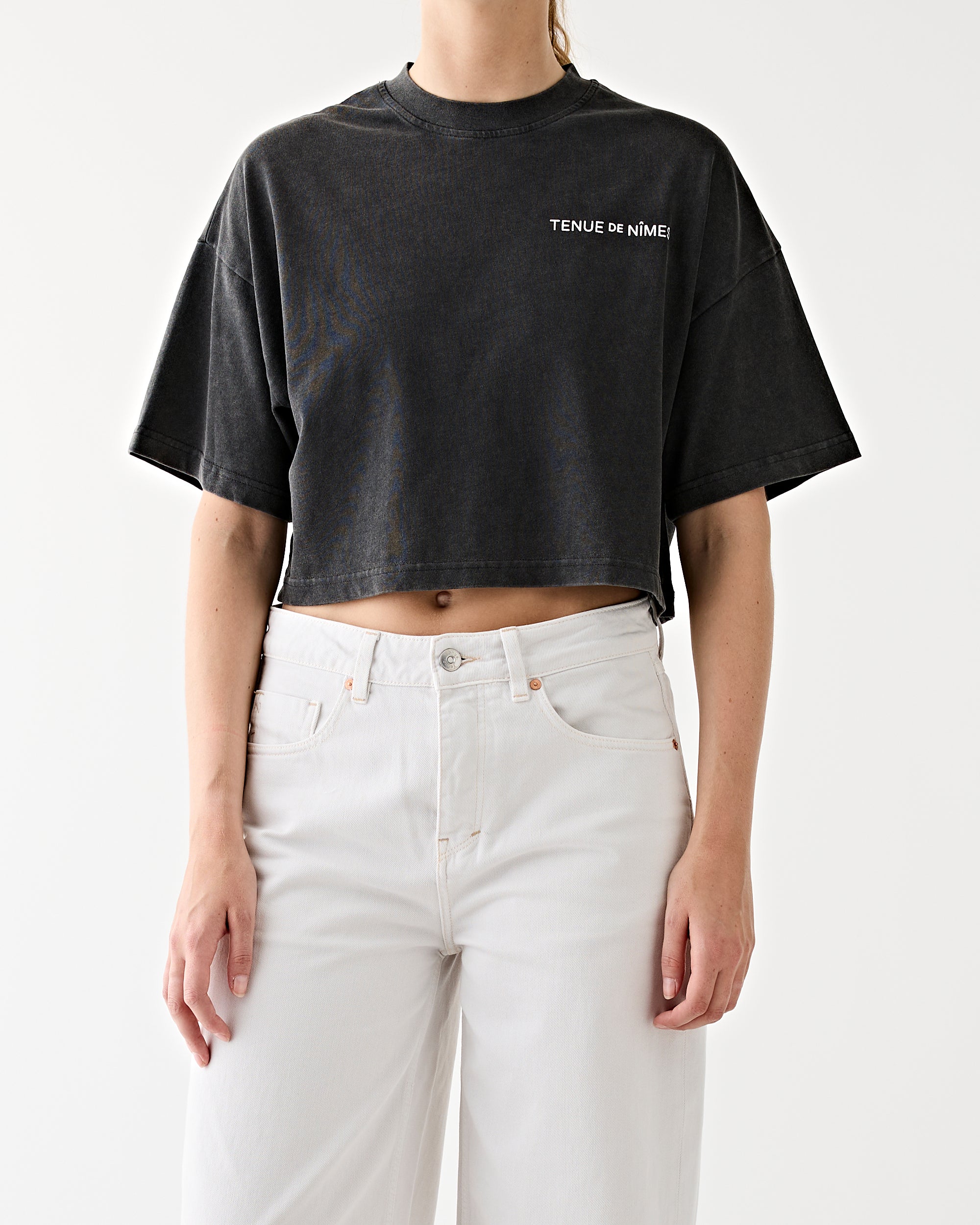 Tenue de Nîmes Roxy Oversized Cropped Tee Vintage Black T-shirt S/S Women