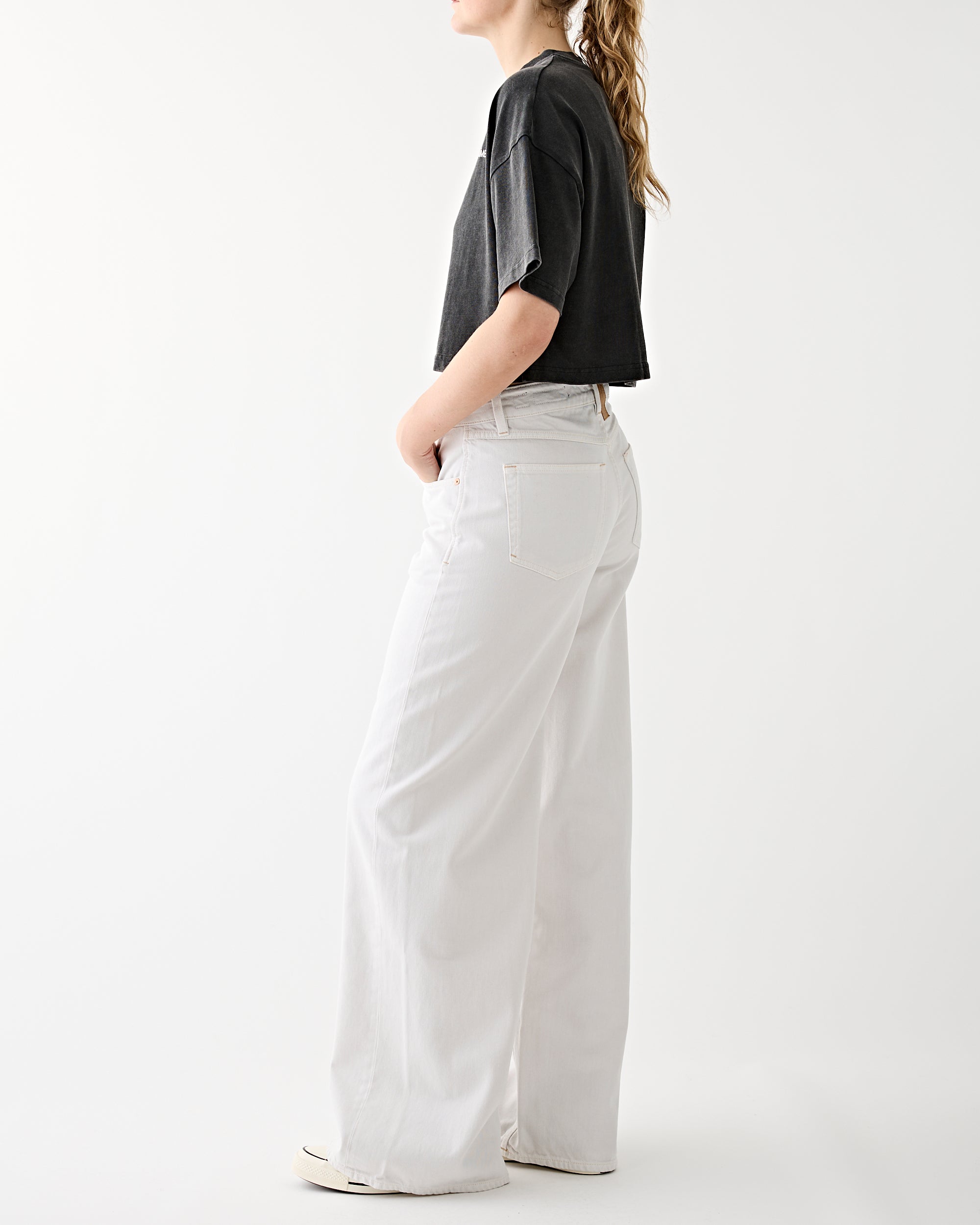 Tenue de Nîmes Roxy Oversized Cropped Tee Vintage Black T-shirt S/S Women