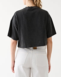 Tenue de Nîmes Roxy Oversized Cropped Tee Vintage Black T-shirt S/S Women